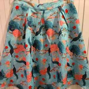 New with tags Voodoo Vixen Peacock Print Skirt XL
